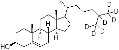 structure of CAS# 83199-47-7, Cholesterol-D7