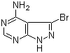 3-Bromo-1H-pyrazolo[3,4-d]pyrimidin-4-amine molecular structure (CAS 83255-86-1)
