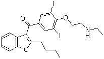 Desethylamiodarone molecular structure (CAS 83409-32-9)
