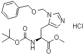 N-[叔丁氧羰基]-3-[(苯基甲氧基)甲基]-L-组氨酸甲酯单盐酸盐分子结构 (CAS 83468-80-8)