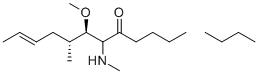 structure of CAS# 83602-43-1, Isocyclosporin H;butane;(E,7R,8R)-7-methoxy-8-methyl-6-(methylamino)dodec-10-en-5-one