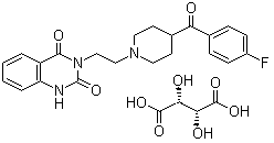 Ketanserin tartrate molecular structure (CAS 83846-83-7)