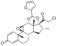 structure of CAS# 83881-09-8, Mometasone Furoate EP Impurity D;[(1S,2S,10S,11S,13R,14R,15S,17S)-14-(2-chloroacetyl)-2,13,15-trimethyl-5-oxo-18-oxapentacyclo[8.8.0.01,17.02,7.011,15]octadeca-3,6-dien-14-yl] furan-2-carboxylate