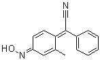 alpha-[4-(羟基亚胺)-2-甲基-2,5-环己二烯-1-亚基]苯乙腈分子结构 (CAS 839-75-8)