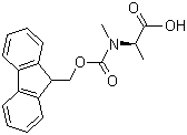 Fmoc-N-Methyl-L-alanine molecular structure (CAS 84000-07-7)