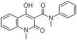 结构式 CAS# 84088-42-6, 罗喹美克; 1,2-二氢-4-羟基-N,N-二甲基-2-氧代-N-苯基-3-喹啉甲酰胺