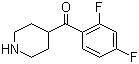 structure of CAS# 84162-86-7, 1-(2',4'-Difluorophenyl)-1-(4-piperidinyl) methanone