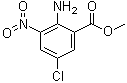 结构式 CAS# 84228-49-9, 2-氨基-5-氯-3-硝基苯甲酸甲酯