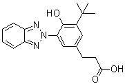 3-[3-(2H-Benzotriazol-2-yl)-5-tert-butyl-4-hydroxyphenyl]propionic acid molecular structure (CAS 84268-36-0)