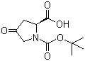 structure of CAS# 84348-37-8, N-Boc-4-oxo-L-proline;(S)-1-(tert-Butoxycarbonyl)-4-oxopyrrolidine-2-carboxylic acid