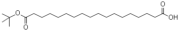 structure of CAS# 843666-40-0, Octadecanedioic acid mono(1,1-dimethylethyl) ester;18-[(2-methylpropan-2-yl)oxy]-18-oxooctadecanoic acid