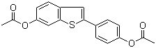 2-[4-(Acetyloxy)phenyl]benzo[b]thiophene-6-ol acetate molecular structure (CAS 84449-63-8)