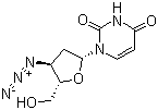 3'-Azido-2',3'-dideoxyuridine molecular structure (CAS 84472-85-5)