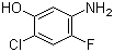 structure of CAS# 84478-72-8, 5-Amino-2-chloro-4-fluorophenol;2-Chloro-4-fluoro-5-aminophenol; 2-Fluoro-4-chloro-5-hydroxyaniline; 4-Chloro-2-fluoro-5-hydroxyaniline
