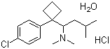 structure of CAS# 84485-00-7, Sibutramine hydrochloride;1-(4-Chlorophenyl)-N,N-dimethyl-alpha-(2-methylpropyl)cyclobutanemethanamine hydrochloride