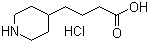4-Piperidinebutanoic acid hydrochloride molecular structure (CAS 84512-08-3)