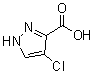 结构式 CAS# 84547-87-5, 4-氯-1H-吡唑-3-羧酸