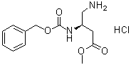 (R)-4-Amino-3-benzyloxycarbonylamino-butyric acid methyl ester hydrochloride molecular structure (CAS 845909-53-7)