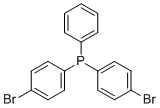 双(4-溴苯基)苯基膦分子结构 (CAS 84591-80-0)