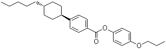 4-Propoxyphenyl 4-trans-(4-pentylcyclohexyl)benzoate molecular structure (CAS 84600-99-7)