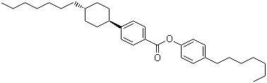 4-Heptylphenyl 4-trans-(4-heptylcyclohexyl)benzoate molecular structure (CAS 84601-00-3)