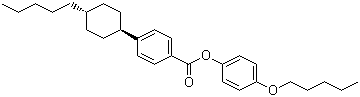 结构式 CAS# 84601-01-4, 4-反式-(4-戊基环己基)苯甲酸对戊氧基苯酚酯