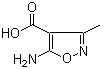 结构式 CAS# 84661-50-7, 5-氨基-3-甲基-4-异噁唑羧酸