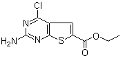 结构式 CAS# 847560-46-7, 2-氨基-4-氯-噻吩并[2,3-d]嘧啶-6-羧酸乙酯