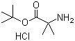 structure of CAS# 84758-81-6, tert-Butyl 2-amino-2-methylpropanoate hydrochloride;2-Amino-2-methylpropionic acid tert-butyl ester hydrochloride; 2-Amino-2-methylpropionic acid tert-butyl ester hydrochloride