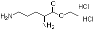 L-鸟氨酸乙酯盐酸盐分子结构 (CAS 84772-29-2)