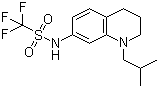 1,1,1-Trifluoro-N-[1,2,3,4-tetrahydro-1-(2-methylpropyl)-7-quinolinyl]methanesulfonamide molecular structure (CAS 848080-35-3)