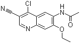 结构式 CAS# 848133-76-6, N-(4-氯-3-氰基-7-乙氧基喹啉-6-基)乙酰胺