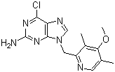 structure of CAS# 848695-25-0, BIIB 021;6-Chloro-9-[(4-methoxy-3,5-dimethyl-2-pyridinyl)methyl]-9H-purin-2-amine