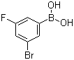 structure of CAS# 849062-37-9, 3-Bromo-5-fluorophenylboronic acid;3-Bromo-5-fluorobenzeneboronic acid
