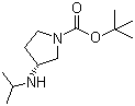 structure of CAS# 849107-00-2, (3R)-3-[(1-Methylethyl)amino]-1-pyrrolidinecarboxylic acid tert-butyl ester