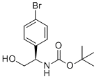 结构式 CAS# 849178-85-4, N-[(1R)-1-(4-溴苯基)-2-羟乙基]氨基甲酸叔丁酯