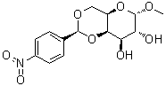 Methyl 4,6-O-[(S)-(4-nitrophenyl)methylene]-alpha-D-galactopyranoside molecular structure (CAS 849366-08-1)