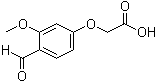 (4-Formyl-3-methoxyphenoxy)acetic acid molecular structure (CAS 84969-24-4)