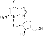 结构式 CAS# 85-31-4, 6-硫代鸟嘌呤核苷