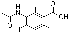 结构式 CAS# 85-36-9, 醋碘苯酸; 3-乙酰氨基-2,4,6-三碘苯甲酸