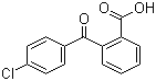 structure of CAS# 85-56-3, 2-(4-Chlorobenzoyl)benzoic acid;4'-Chlorobenzophenone-2-carboxylic acid