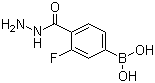 结构式 CAS# 850568-06-8, 3-氟-4-肼基羰基苯硼酸