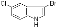 结构式 CAS# 85092-82-6, 3-溴-5-氯-1H-吲哚