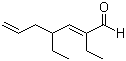 structure of CAS# 85136-07-8, 2,4-Diethyl-2,6-heptadienal