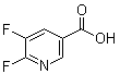 结构式 CAS# 851386-33-9, 5,6-二氟-3-吡啶羧酸