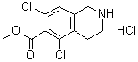 5,7-Dichloro-1,2,3,4-tetrahydro-6-isoquinolinecarboxylic acid methyl ester hydrochloride molecular structure (CAS 851784-90-2)
