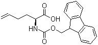 structure of CAS# 851909-08-5, (2S)-2-[[(9H-Fluoren-9-ylmethoxy)carbonyl]amino]-5-hexenoic acid