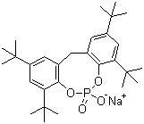 Sodium 2,2'-methylene-bis-(4,6-di-tert-butylphenyl)phosphate molecular structure (CAS 85209-91-2)