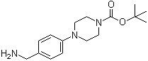 结构式 CAS# 852180-47-3, 4-[4-(氨基甲基)苯基]哌嗪-1-羧酸叔丁酯