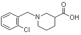 1-[(2-Chlorophenyl)methyl]-3-piperidinecarboxylic acid molecular structure (CAS 853649-08-8)